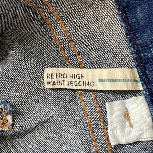 Garage Retro High Waist Jegging Jeans Blue dark Wash Stretch Size 11 - Picture 8 of 11